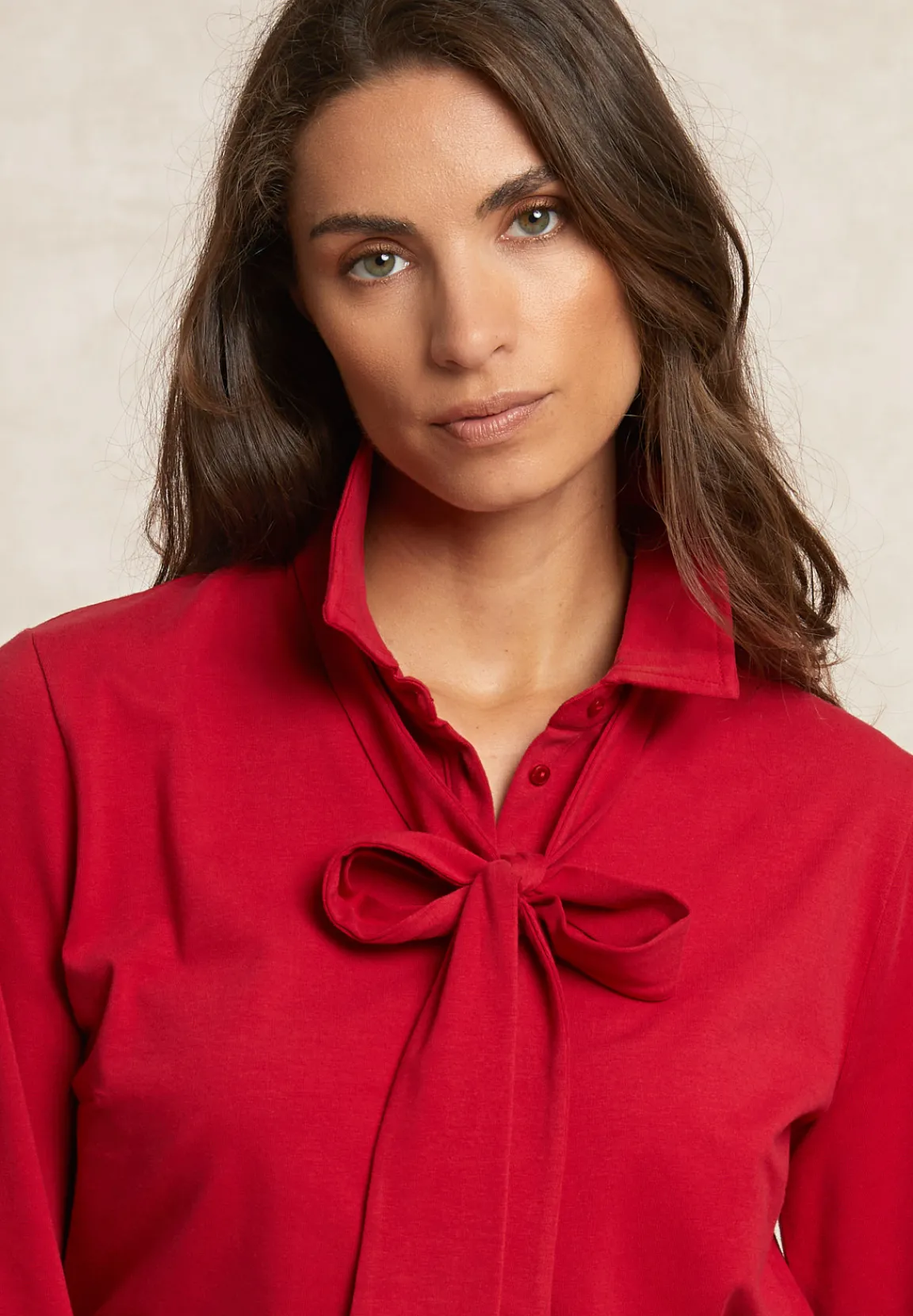 Sale River Woods Geknoopte blouse met strik rood -