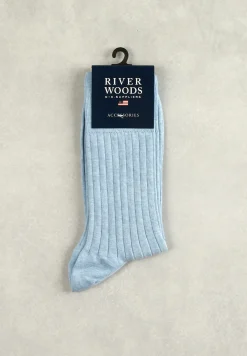 New River Woods Geribbelde katoenen sokken sky mix -