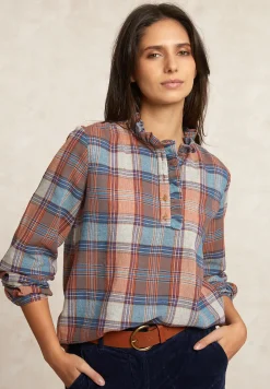 Outlet River Woods Geruite blouse pofmouwen multi -