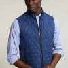 Sale River Woods Geruite gewatteerde bodywarmer blauw -