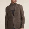 Hot River Woods Geruite zuivere scheerwol-kasjmier blazer bruin -