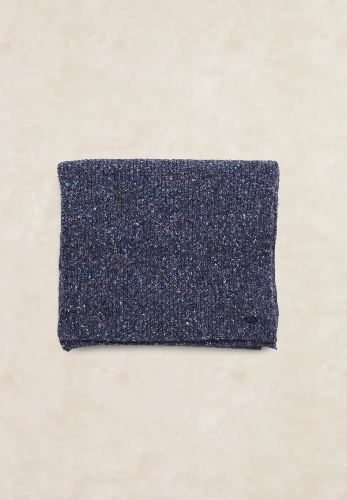 Hot River Woods Gestipte katoen-wol sjaal blauw -