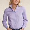 Online River Woods Gestreepte blouse lange mouwen paars/wit -