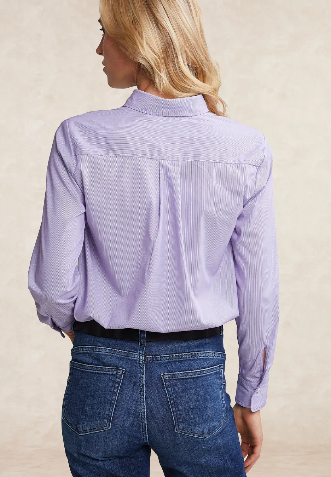Online River Woods Gestreepte blouse lange mouwen paars/wit -