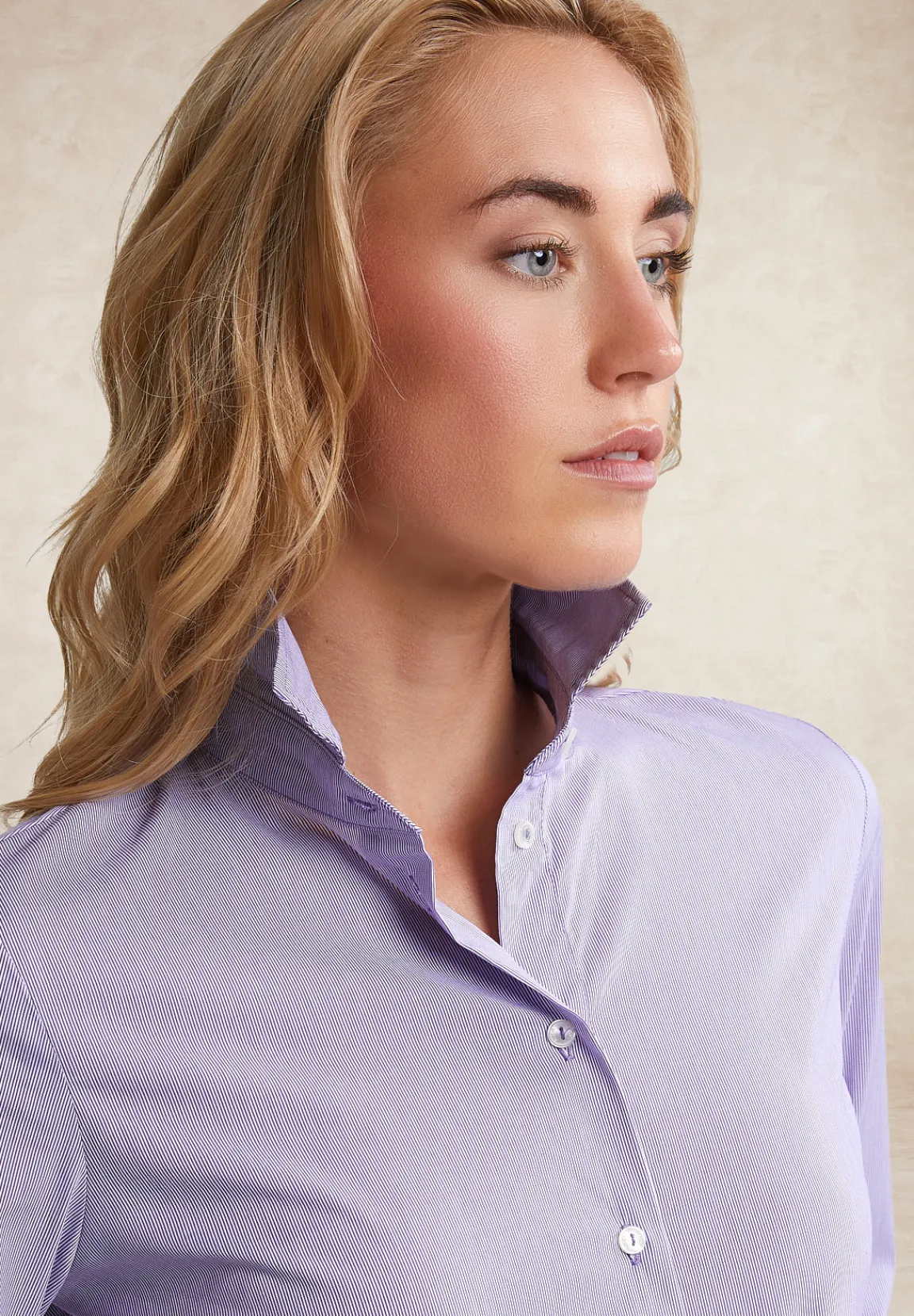 Online River Woods Gestreepte blouse lange mouwen paars/wit -