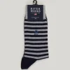 New River Woods Gestreepte katoenen sokken oyster mix -