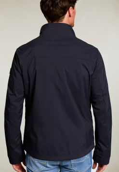 Best River Woods Gewatteerde geknoopte jas navy -