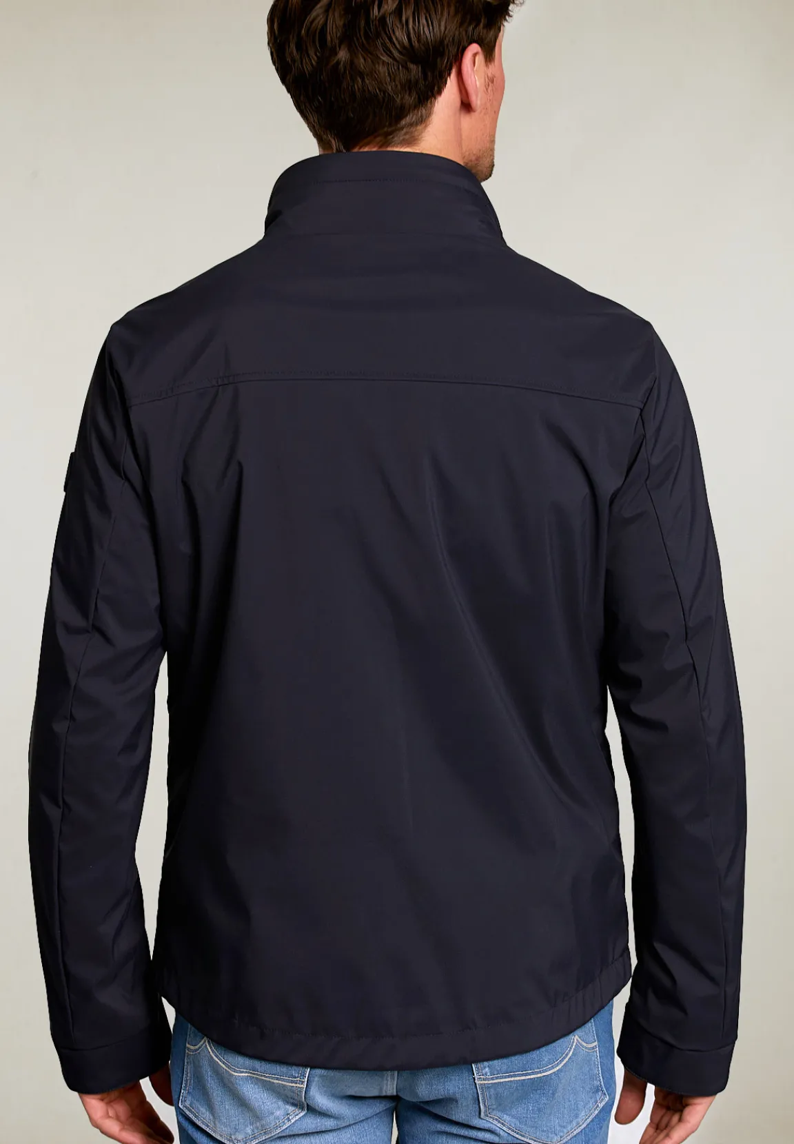 Best River Woods Gewatteerde geknoopte jas navy -