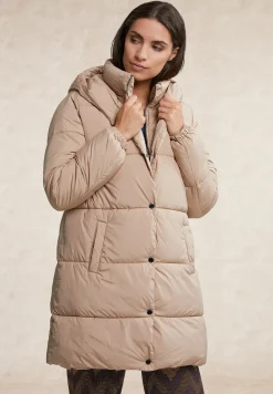 Discount River Woods Gewatteerde jas met kap beige -