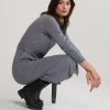 Sale River Woods Grijze lange jurk met riem -