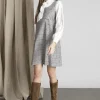 Discount River Woods Grijze mouwloze slipoverjurk -