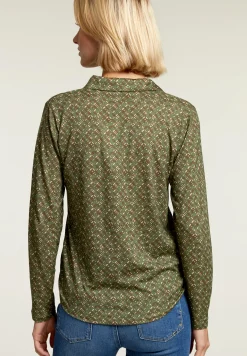 Sale River Woods Groen/blauwe V-hals T-shirt -