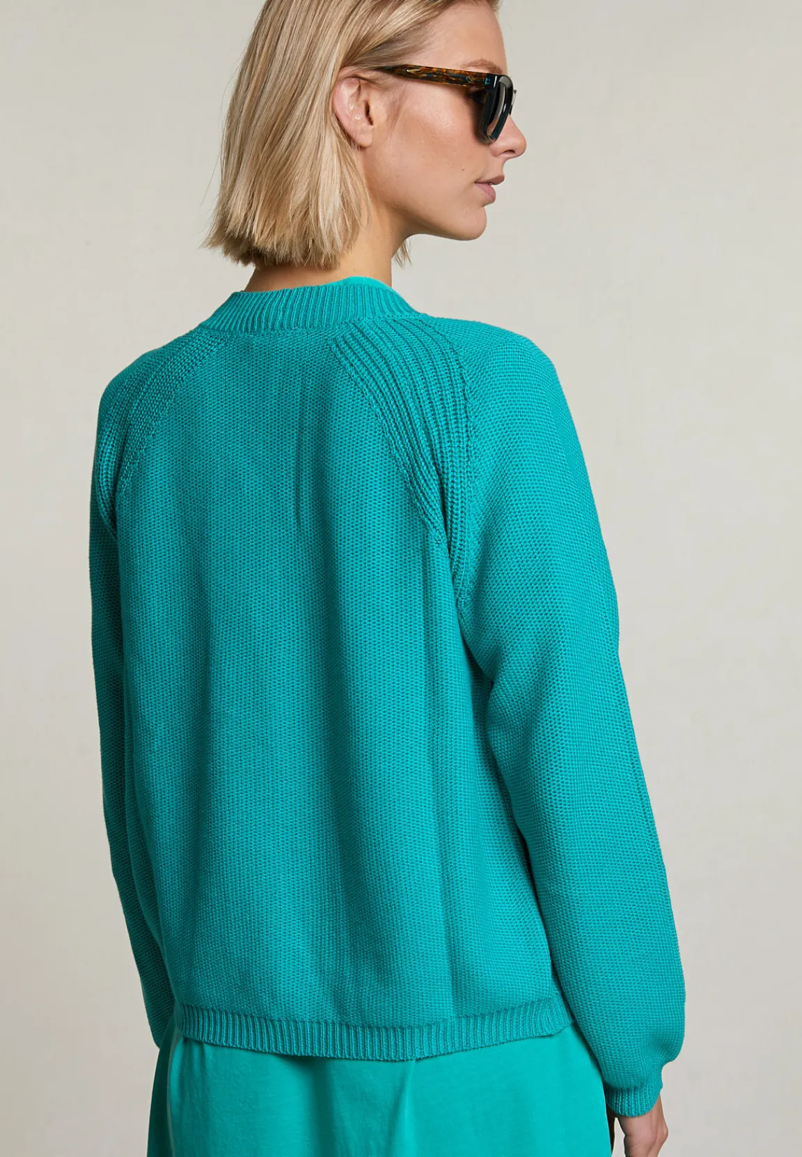 Clearance River Woods Groene basic cardigan lange mouwen -