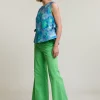 Outlet River Woods Groene basic lange stretch broek -