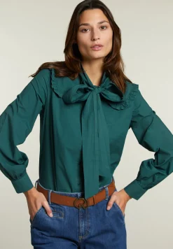 Sale River Woods Groene blouse met strik -