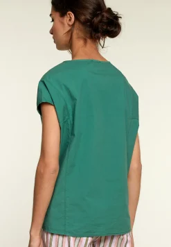 Online River Woods Groene blouse met V-hals en korte mouwen -