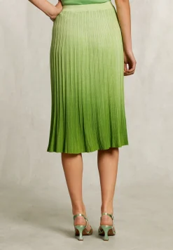 Hot River Woods Groene degradé midi rok -