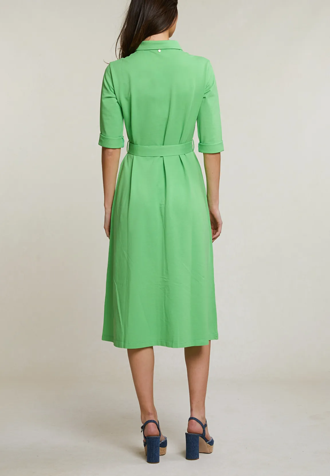Hot River Woods Groene geknoopte polojurk 3/4 mouwen -