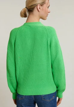 Online River Woods Groene geknoopte V-hals cardigan lange mouwen -