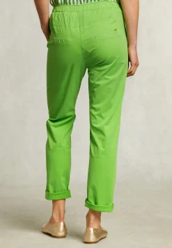 Sale River Woods Groene katoenen broek elastische taille -