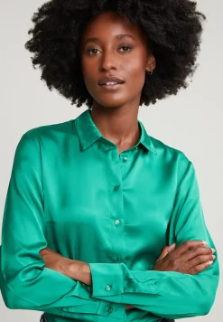 Fashion River Woods Groene klassieke blouse -