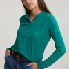 Discount River Woods Groene klassieke T-shirt lange mouwen -