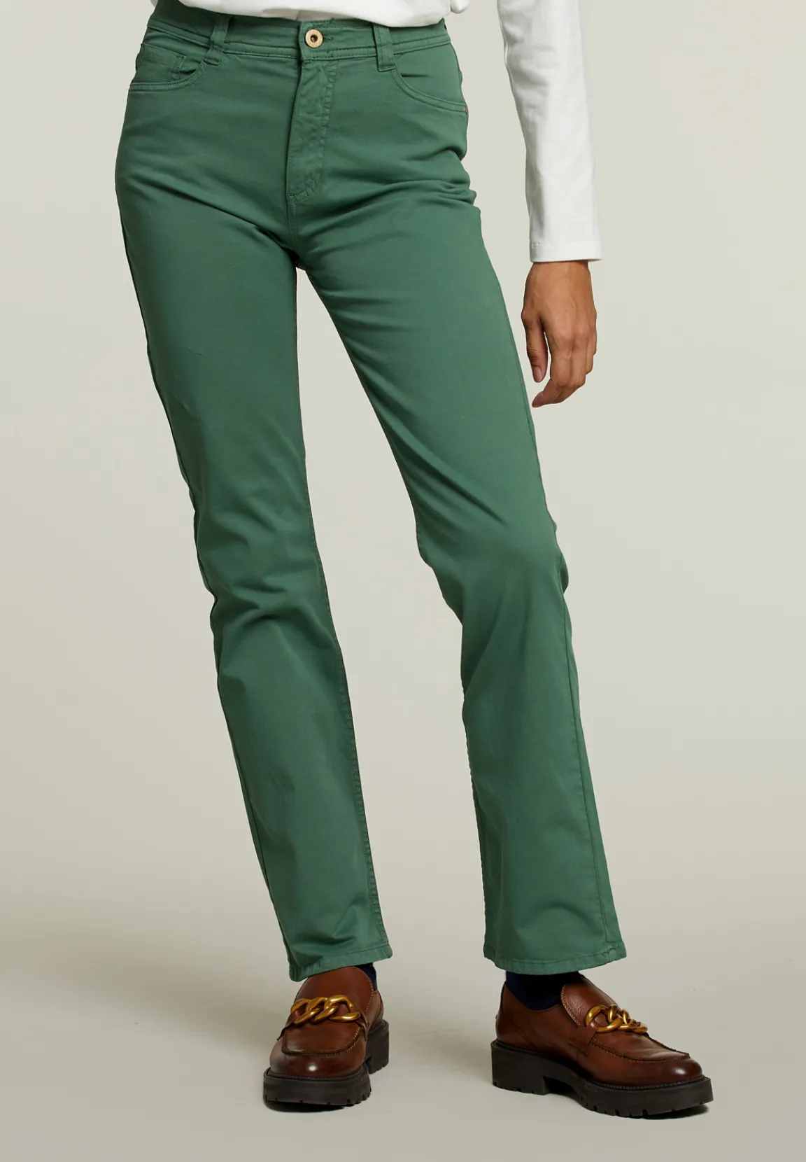 Clearance River Woods Groene lange broek 5-zakken -