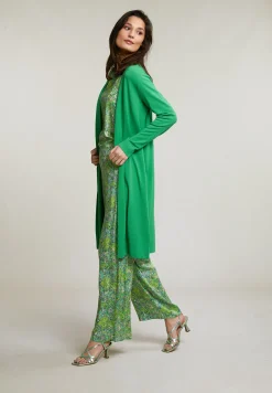 Fashion River Woods Groene lange cardigan lange mouwen -