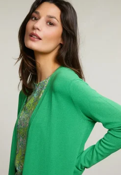 Fashion River Woods Groene lange cardigan lange mouwen -