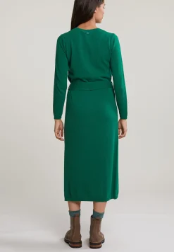 Clearance River Woods Groene lange jurk met riem -