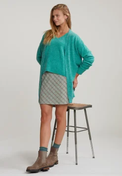 Clearance River Woods Groene lange V-hals cardigan lange mouwen -