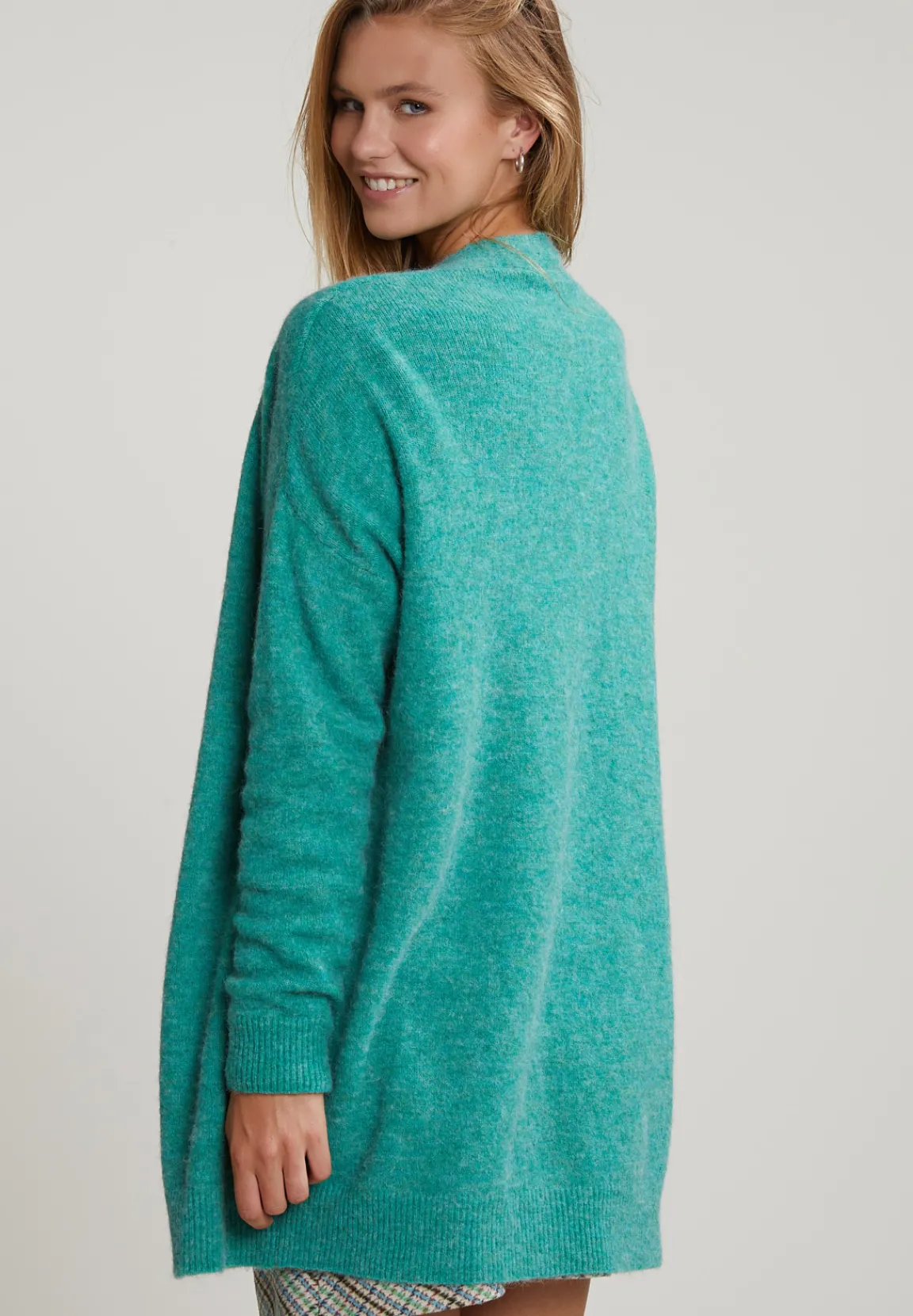Clearance River Woods Groene lange V-hals cardigan lange mouwen -