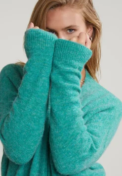 Clearance River Woods Groene lange V-hals cardigan lange mouwen -