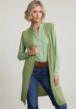 Outlet River Woods Groene mouwloze V-hals cardigan -