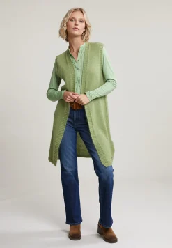 Outlet River Woods Groene mouwloze V-hals cardigan -