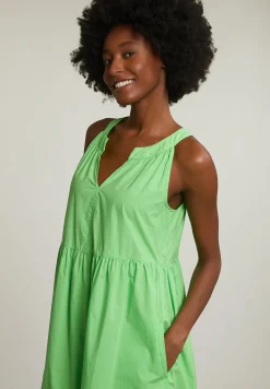 Clearance River Woods Groene mouwloze V-hals jurk -