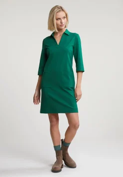 Outlet River Woods Groene V-hals jurk 3/4 mouwen -