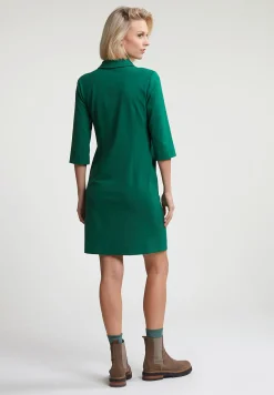 Outlet River Woods Groene V-hals jurk 3/4 mouwen -