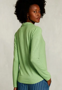 New River Woods Groene viscose T-shirt met zak -