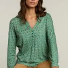 Online River Woods Groen/oranje fantasie T-shirt -