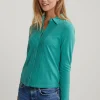 New River Woods Jade groene klassieke T-shirt lange mouwen -