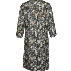 Outlet River Woods Jurk in viscose met V-hals in grijs -