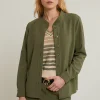 Sale River Woods Kaki geknoopte blouse lange mouwen -