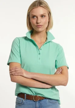 Outlet River Woods Katoenen basic polo korte mouwen mintgroen -