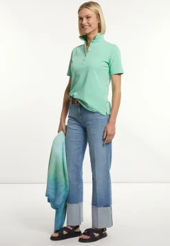 Outlet River Woods Katoenen basic polo korte mouwen mintgroen -