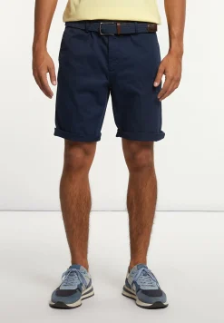 New River Woods Katoenen basic stretch chinoshort navy -