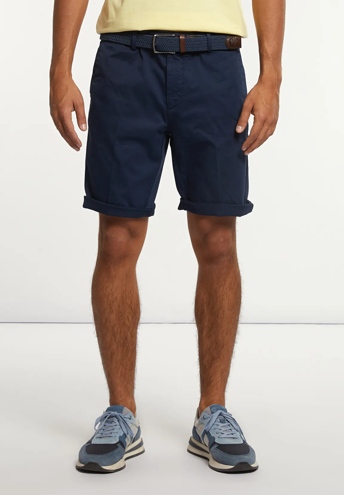 New River Woods Katoenen basic stretch chinoshort navy -
