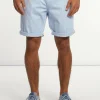 Hot River Woods Katoenen basic stretch chinoshort glacier -
