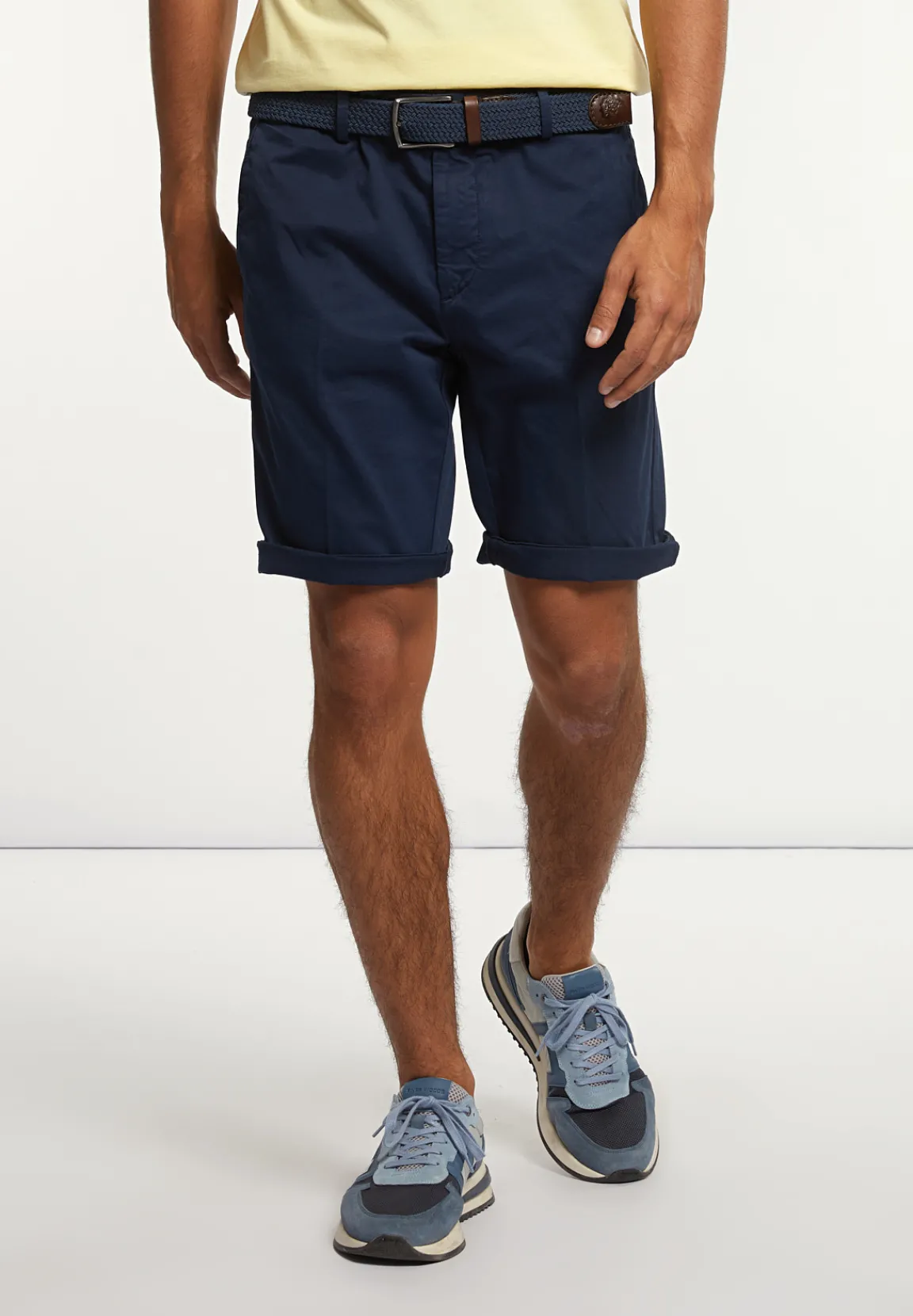 New River Woods Katoenen basic stretch chinoshort navy -