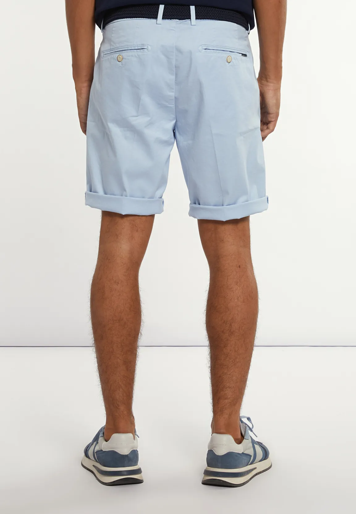 Hot River Woods Katoenen basic stretch chinoshort glacier -